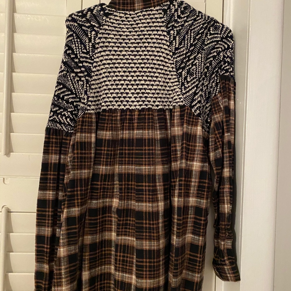 Free People Plaid Button Down